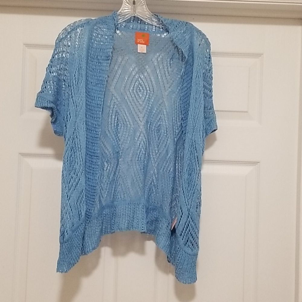 Hearts of Palm the summer blue knit cardiga